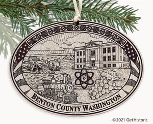 Benton County Washington Engraved Ornament