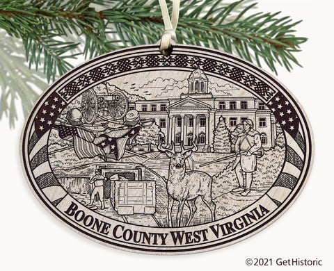 Boone County West Virginia Engraved Ornament