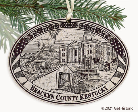 Bracken County Kentucky Engraved Ornament