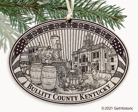 Bullitt County Kentucky Engraved Ornament