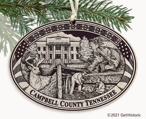 Campbell County Tennessee Engraved Ornament