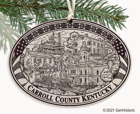 Carroll County Kentucky Engraved Ornament