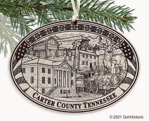 Carter County Tennessee Engraved Ornament