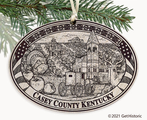 Casey County Kentucky Engraved Ornament