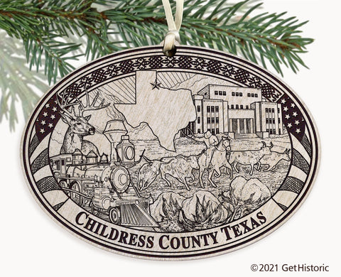 Childress County Texas Engraved Ornament