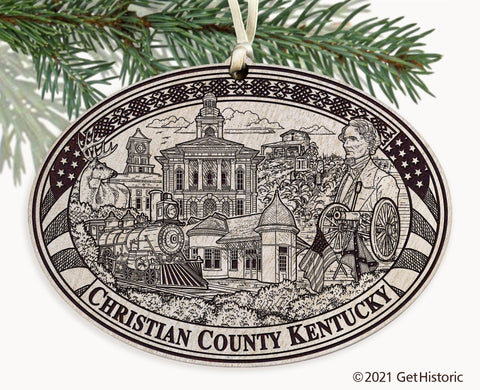 Christian County Kentucky Engraved Ornament