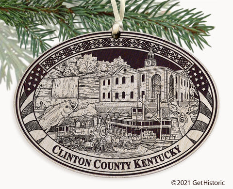 Clinton County Kentucky Engraved Ornament