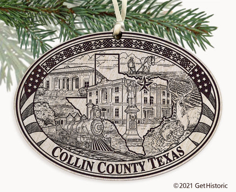 Collin County Texas Engraved Ornament