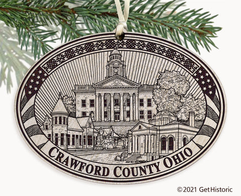 Crawford County Ohio Engraved Ornament