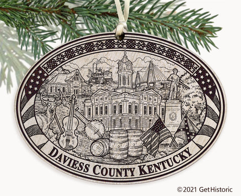 Daviess County Kentucky Engraved Ornament