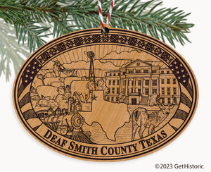 Deaf Smith County Texas Engraved Natural Ornament