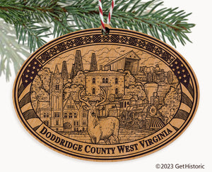 Doddridge County West Virginia Engraved Natural Ornament