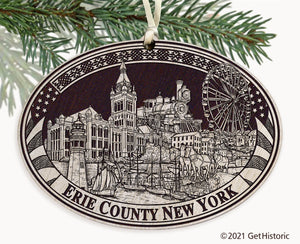 Erie County New York Engraved Ornament