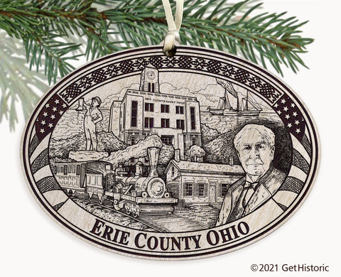 Erie County Ohio Engraved Ornament