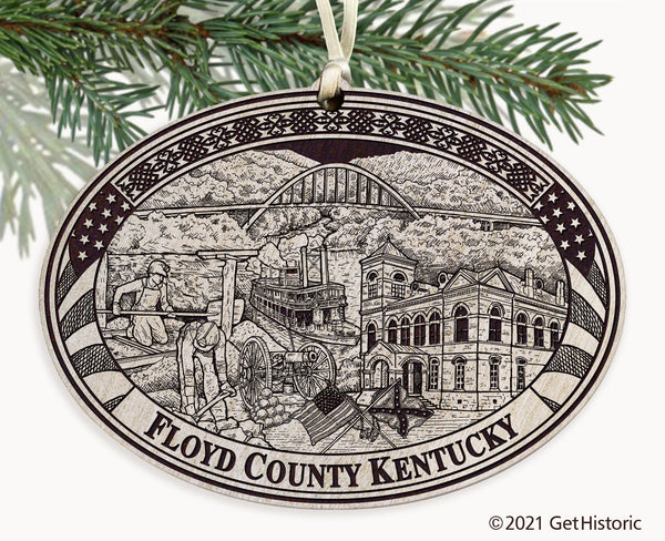 Floyd County Kentucky Engraved Ornament