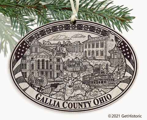 Gallia County Ohio Engraved Ornament