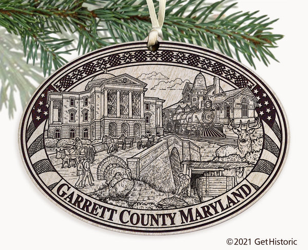 Garrett County Maryland Engraved Ornament