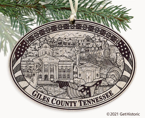 Giles County Tennessee Engraved Ornament