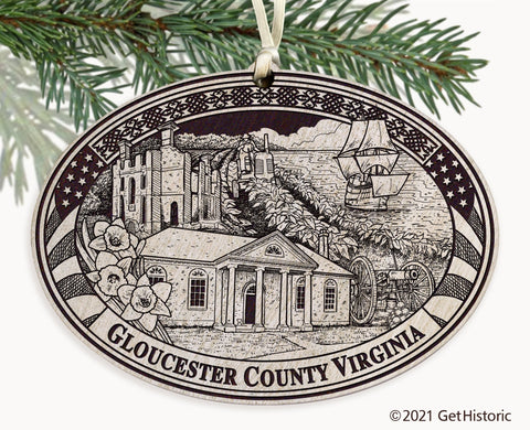 Gloucester County Virginia Engraved Ornament