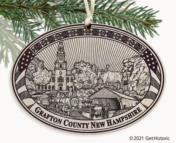 Grafton County New Hampshire Engraved Ornament