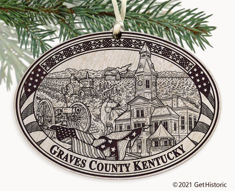 Graves County Kentucky Engraved Ornament