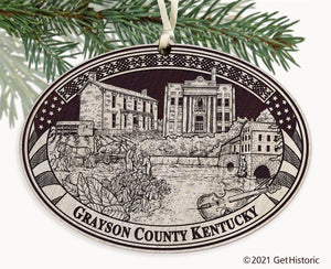 Grayson County Kentucky Engraved Ornament