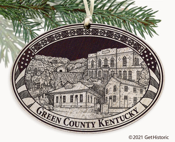 Green County Kentucky Engraved Ornament