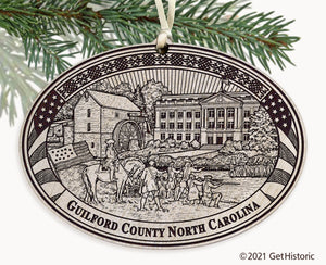 Guilford County North Carolina Engraved Ornament