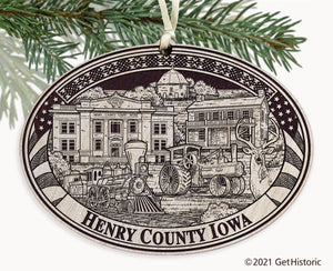 Henry County Iowa Engraved Ornament