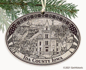 Ida County Iowa Engraved Ornament