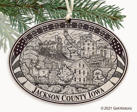 Jackson County Iowa Engraved Ornament