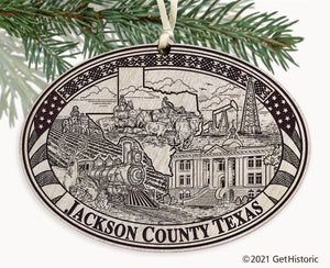 Jackson County Texas Engraved Ornament