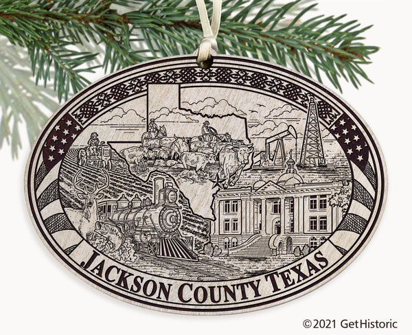 Jackson County Texas Engraved Ornament