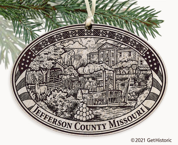 Jefferson County Missouri Engraved Ornament