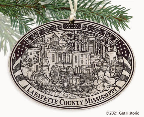 Lafayette County Mississippi Engraved Ornament