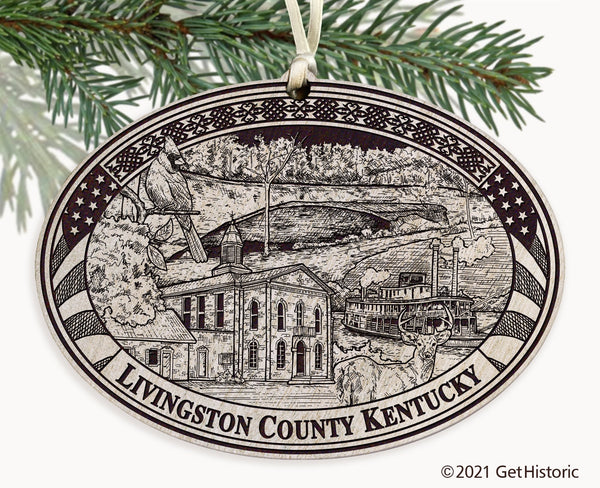 Livingston County Kentucky Engraved Ornament