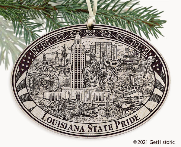 Custom Imprinted Louisiana State Shaped Ornaments - WaDaYaNeed?