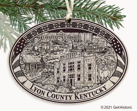 Lyon County Kentucky Engraved Ornament