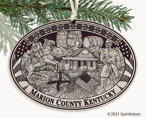 Marion County Kentucky Engraved Ornament