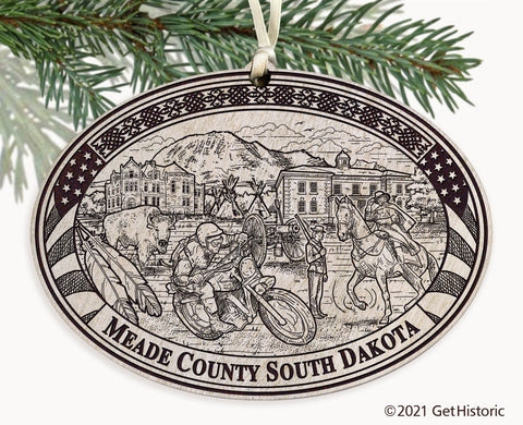 Meade County South Dakota Engraved Ornament