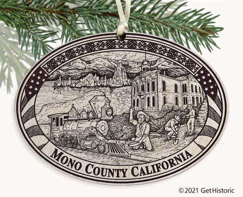 Mono County California Engraved Ornament