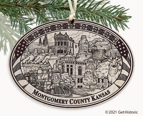 Montgomery County Kansas Engraved Ornament