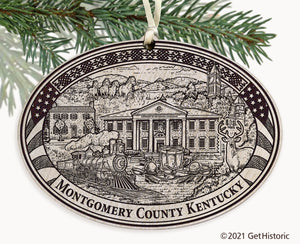 Montgomery County Kentucky Engraved Ornament