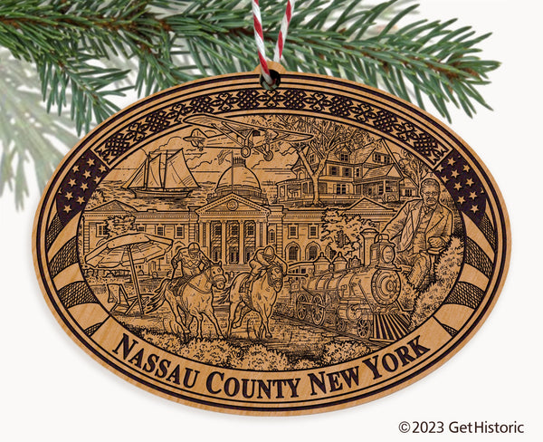 Nassau County New York Engraved Ornament