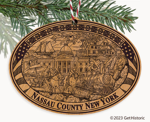 Nassau County New York Engraved Ornament