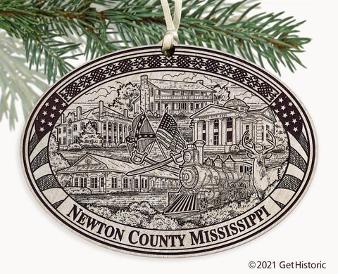 Newton County Mississippi Engraved Ornament