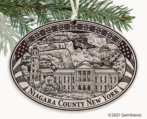 Niagara County New York Engraved Ornament