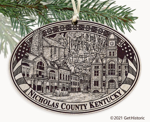 Nicholas County Kentucky Engraved Ornament