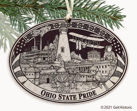 Ohio State Engraved Ornament