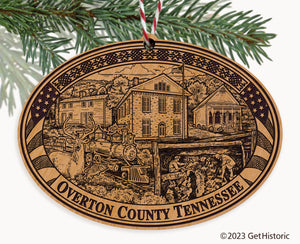 Overton County Tennessee Engraved Natural Ornament